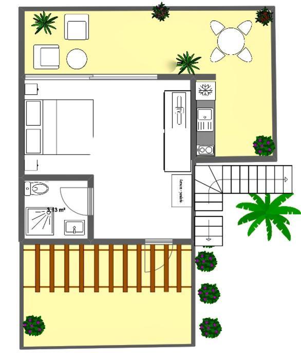 Studio Frangipani Dans Villa Fleurs Des Iles Le Vauclin Eksteriør bilde